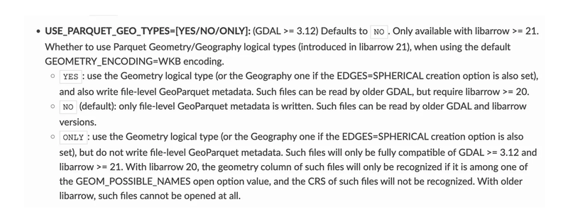GeoParquet & Parquet Geospatial Types: A Time of Transition | Cloud ...